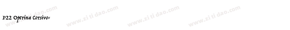 P22 Operina Corsivo字体转换